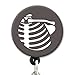 Xray Ribs Grey - Retractable Badge Reel with Swivel Clip and Extra-Long 34 inch Cord - Badge Holder