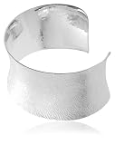 Image of Silver Wide Bark Finish Bangle