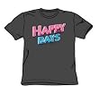 Happy Days - Happy Days Logo - Youth Charcoal S/S T-Shirt For Boys