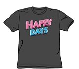 Happy Days - Happy Days Logo - Youth Charcoal S/S T-Shirt For Boys