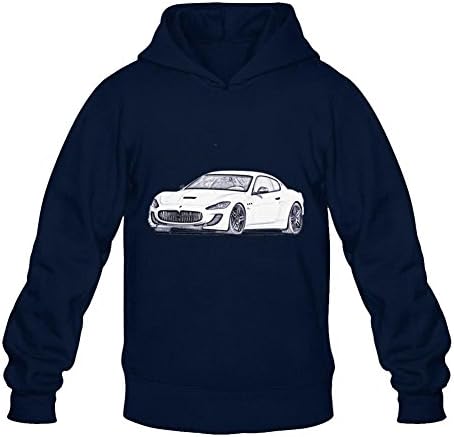 WAWPU Men's Luxury Car Sketch Pullover Hoodie sizekey Royal Blue