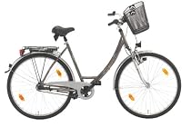 Texo Damen City Fahrrad 71,1 cm (28 Zoll) Damen 3-Gang Rücktrittbremsnabe, gefedert mit Korb