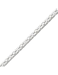 Sterling Silver 4.25mm Byzantine Chain Bracelet - 7 Inch