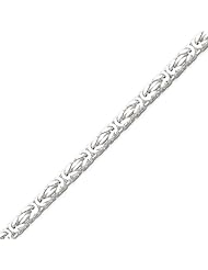 Sterling Silver 4.25mm Byzantine Chain Bracelet - 8 Inch