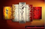 IMAGE OF Modern Abstract Oil Painting on Canvas Stretched-Framed - Love - Shall we dance