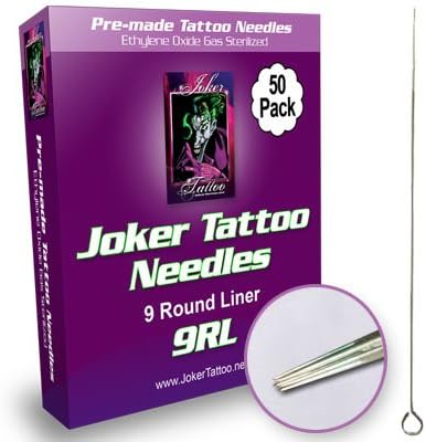 Joker Tattoo Needles 9 Round Liners Box of 50
