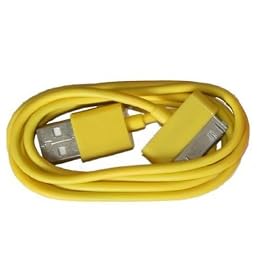 ECOMGEAR(TM)Yellow Color USB Sync Data Cable Compatible with Apple Ipad 2 Ipod Itouch Iphone 4 4s 3g 3gs: Electronics