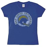 San Diego Chargers - Distressed Helmet Ladies T-Shirt