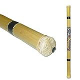 Rainstick from Bamboo with Painted Decor Handcrafted in Indonesia, 39 Inch