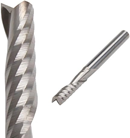 4mmx 4mmx 17mm Carbide Single Flute Spiral Bit Tools Pack of 5
