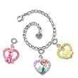 CHARM IT! Aurora, Ariel & Belle Disney Princesses Charm Bracelet Set with Ribbon Carry Pouch