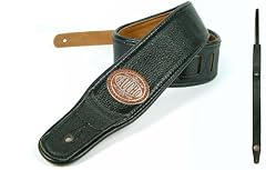 Black 'Padded Series' Faux Leather Guitar Strap for Electric/Acoustic/Bass Guitar