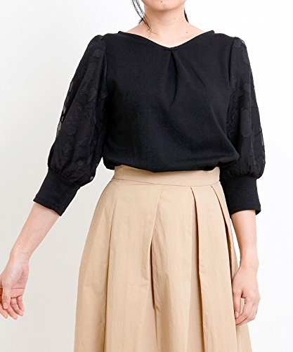 (マジェスティックレゴン) MAJESTIC LEGON 花柄シフォンパワショルプルオーバー