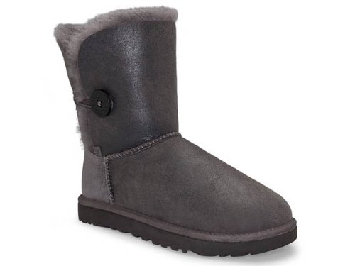 UGG Australia Women's Bailey Button Bomber Winter Boots,Bomber Jacket Grey,8 US