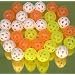 Golf balls, Airstream practice-bag of 24 assorted colours-01908