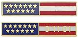 USA Flag Bar - Stars and Stripes, 1-7/8 inch x 3/8 inch