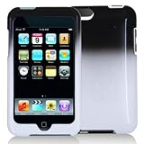 Electromaster(TM) Brand - Black / White Crystal Hard Skin Case Cover New for Apple Ipod Touch iTouch 2nd and 3rd Generation Gen 2g 3g 2 3 8gb 16gb 32gb 64gb