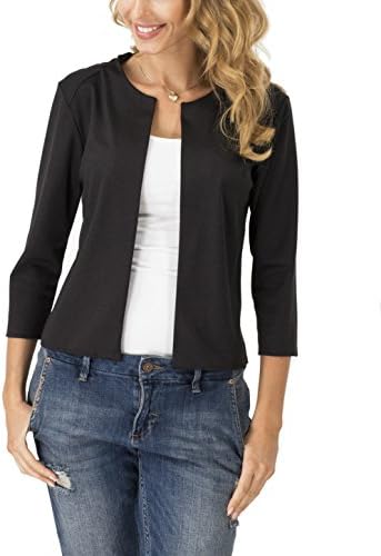 FCHG Solid Outwear All-match Slim Cardigan Jacket Blazer Black Large