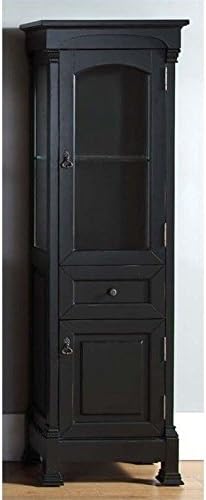 James Martin Brookfield Linen Cabinet in Antique Black