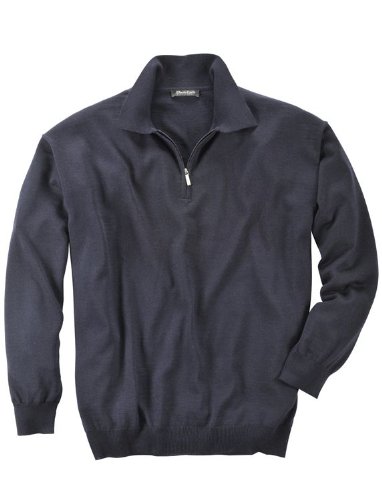 Monte Carlo - Strickpullover in marine mit Zip-Kragen 