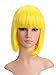 LOUISE MAELYS Ladies Candy Color Straight Flat Bang Short Bob Hair Cosplay Wigs