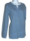 Nautica Sleepwear Women's Cozy Classic Striped Long Sleeve Henley Sleep Shirt Tee
