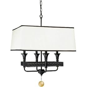 World Imports Lighting 2334-47 Manhattan 4-Light Pendant, Oiled Bronze by World Imports