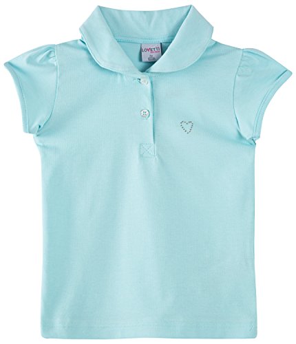 Girls' Basic Short Puff Sleeve Polo Shirt Mint