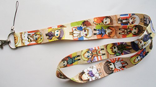 Axis Powers Hetalia Characters Phone Key Chain LANYARD