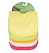 #1 BEST Waterproof Baby Bibs with Three Snaps, Unisex, 5 Pack, Solid Colors