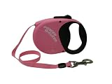 Power Walker Retractable Dog Leash, Pink, 16' Large