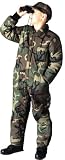 Woodland Camouflage Kids Insulated Coveralls