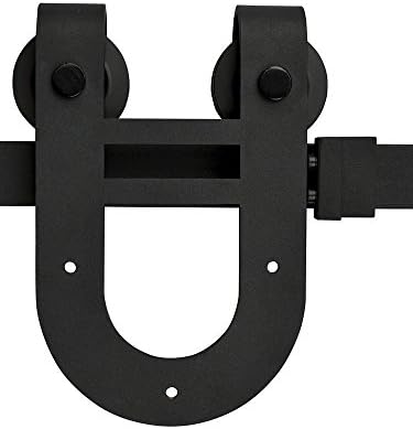 SY002b-U2 New Black Horseshoe Barn European Antique Barn Wood Sliding Door Hardware Track Set
