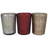 Mercury Glass Antique Style Votive Candle Holder