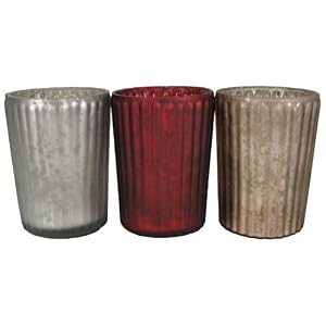 Mercury Glass Antique Style Votive Candle Holder