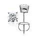 IGL Certified Platinum Diamond Stud Earrings (G, SI2-SI3, 0.90 carat)-Appraisal Report Included