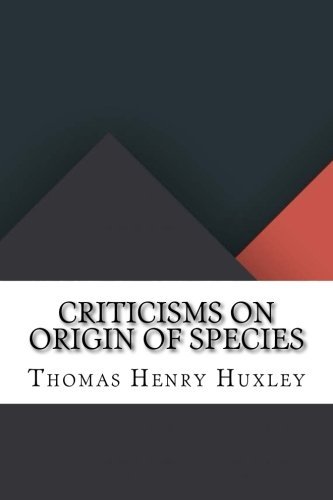 Criticisms on Origin of Species