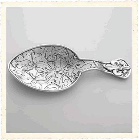 Fleur de Lys Pewter Spoon Rest