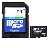 PQI MicroSDHC 4 GB Class 2 Flash Memory Card 6ARE-004GSR44A 14 (Blue)