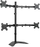 VIVO Quad LCD Monitor Free Standing Desk Mount with Optional bolt-through mount/ Stand Heavy Duty Fully Adjustable fits 4 /Four Screens up to 24" (STAND-V004F)