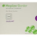 Mepilex Border Self-Adhesive Foam Dressings 4"x4", Box of 5