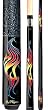 Biker Series Yellow Tribal Flame 58" Two-Piece Pool Cue (18-21oz) - Billiards Equipment