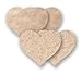 Nippies Beige Creme Heart Waterproof Self Adhesive Fabric Nipple Cover Pasties