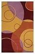 Contemporary Area Rug, 828 Mirage Collection 5'x8' Orange, Yellow, Lavendar