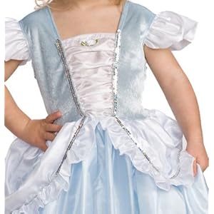 Cinderella Princess Dress-up Costume MEDIUM (3-5) - includes Glass Slipper Necklace