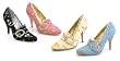 418-Annette, 4.5" Decorative Fabric Pump with Rhinestones in 4 Colors and Sizes 5-12, by Ellie Shoes