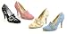 Search : 418-Annette, 4.5" Decorative Fabric Pump with Rhinestones in 4 Colors and Sizes 5-12, by Ellie Shoes