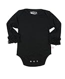 Ruffle Butts【ラッフルバッツ】Black Ruffled Long Sleeve Under-One-Piece(6カ月～12カ月) [RB0502-6-12m]