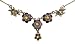 Vintage Inspired Michal Negrin Handmade Flower Necklace Ornate With Hand Painted Brass Flowers, Purple and Green Swarovski Crystals Vintage Inspired Michal Negrin Handmade Flower Necklace Ornate With Hand Painted Brass Flowers, Purple and Green Swarovski Crystals