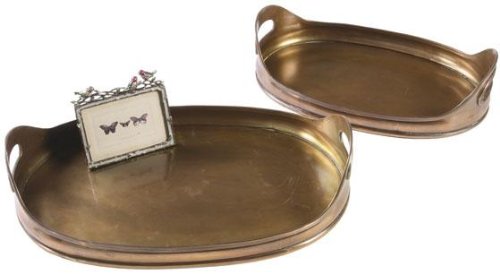 Copper Oval Platters Set Of 2 SET OF TWO COPPER Copper Oval Platters Set Of 2 SET OF TWO COPPER